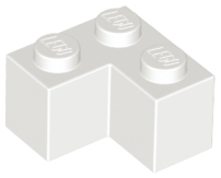 Brick 2 x 2 Corner in White