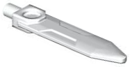 Weapon Sword, Blade with Bar, Double Edge in White
