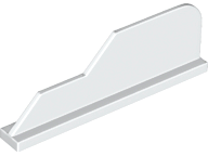 Tail 8 x 1 with Stepped Fin in White