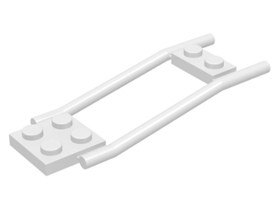 Animal / Creature Accessory, Horse Hitching, 1 x 2 Plate and 2 x 2 Plate [Studded] in White
