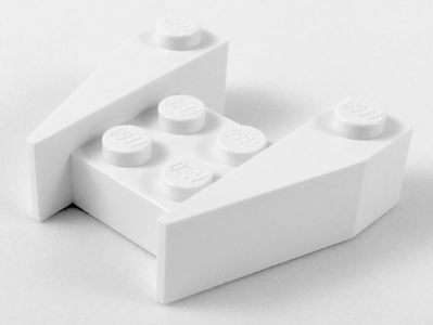 Brick Wedged 3 x 4 [No Stud Notches] in White