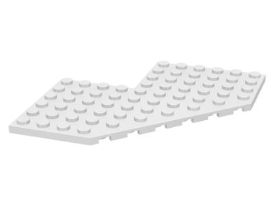 Wedge Plate 10 x 10 with 4x4 Cutout and Cut Corner in White