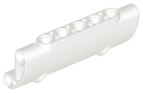 Technic Panel Curved 7 x 3 with 2 Pin Holes through Panel Surface in White