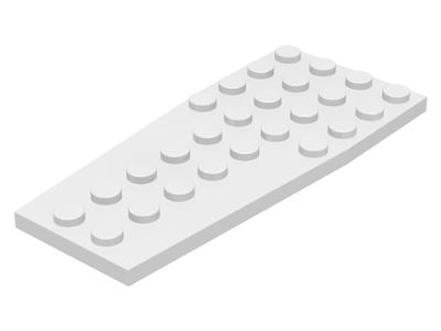 Wedge Plate 4 x 9 without Stud Notches in White
