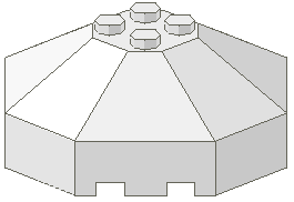 Windscreen 6 x 6 Octagonal Canopy without Axle hole in White