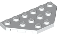 Wedge Plate 3 x 6 Cut Corners in White