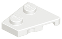 Wedge Plate 2 x 2 Left in White