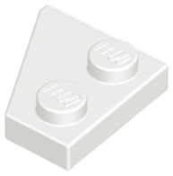 Wedge Plate 2 x 2 Right in White