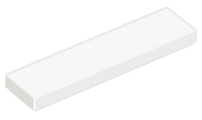 Tile 1 x 4 with Groove in White