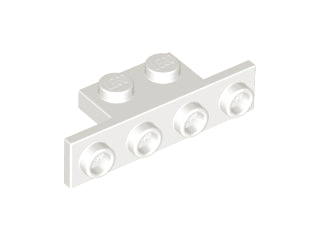 Bracket 1 x 2 - 1 x 4 [Square Corners] in White
