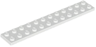 Plate 2 x 12 in White