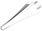 Weapon Spear Tip with Fins in White