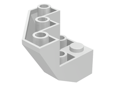 Brick Wedged, Sloped Inverted 3 x 3 x 2 Facet in White