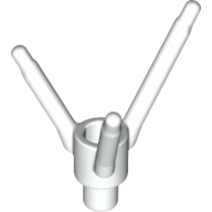 Plant, Flower Stem with Bottom Bar in White