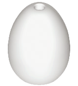 Food Egg with 1.5mm Hole [Plain] in White