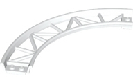 Vehicle Track, Roller Coaster, Curve in White