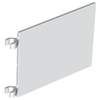 Flag 6 x 4 with O-Clips in White