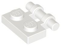 Plate Special 1 x 2 Side Handle [Free Ends] in White