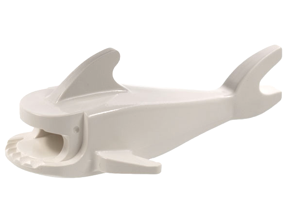 Animal Body Part, Shark Body, without Bottom Tube in White