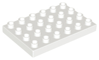 Duplo Plate 4 x 6 in White