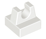 Tile Special 1 x 1 with Clip and Straight Tips in White