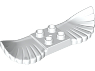 Duplo Wings with Feathers in White