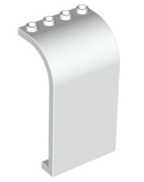 Panel 3 x 4 x 6 Curved Top in White