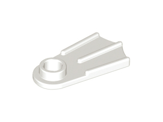 Minifig Footwear Flipper [Thick] in White