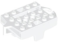 Vehicle Base, Roller Coaster Car 4 x 5 in White
