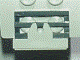 Magnet Holder Tile 2 x 2 - Short Arms in White