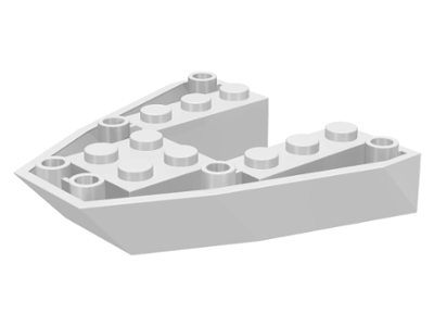 Brick Wedged, Sloped Inverted 6 x 6 x 1 Boat Bow in White
