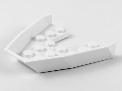Boat Hull Section, Bow Top 6 x 6 x 1 in White