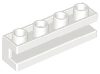 Brick Special 1 x 4 with Groove in White