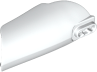 Large Figure Limb Cover, Armor with Ball Joint Socket and 2 Holes [Plain] in White