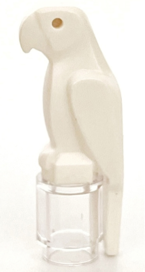 Animal, Bird, Parrot [Plain] in White