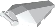 Windscreen 6 x 4 x 1 Hexagonal with Handle in White