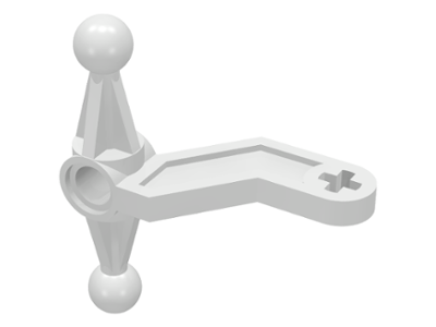 Technic Steering Arm Large with Towballs in White