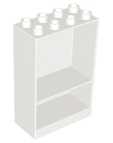Duplo Cabinet 2 x 4 x 5 in White