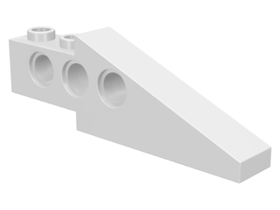 Technic Slope Long 1 x 6 with 3 Pin Holes in White