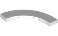 Tile 4 x 4 Curved, Macaroni in White