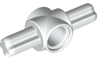 Technic Pin Connector Hub with 2 Axles in White