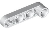 Technic Beam 1 x 4 Thin with Stud Connector in White