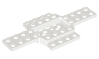 Vehicle Base 6 x 12 x 3/4 with 4 x 2 Recessed Center with Smooth Underside in White