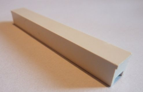 Brick Special 1 x 8 x 5/6 with No Top Studs and Channel on Ends in White