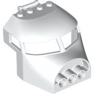 Aircraft Fuselage Curved Forward 6 x 6 Top with Handle and 3 Pin Holes in White