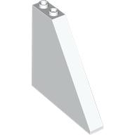 Brick Sloped 55° 1 x 6 x 5 with Bottom Stud Holders in White