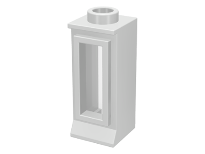 Window 1 x 1 x 2, Short Lip [with Glass] in White