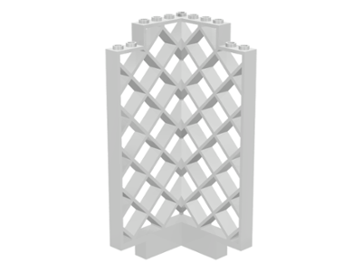 Belville, Wall, Lattice 6 x 6 x 12 Corner in White
