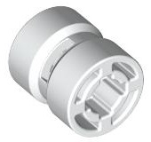 Wheel 8 x 9 with Hole Notched for Wheels Holder Pin in White