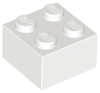 Brick 2 x 2 in White
